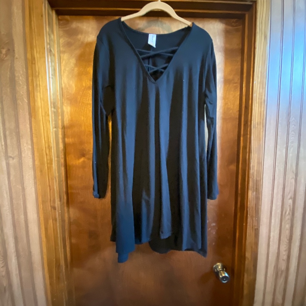 Black Criss-Cross Tunic